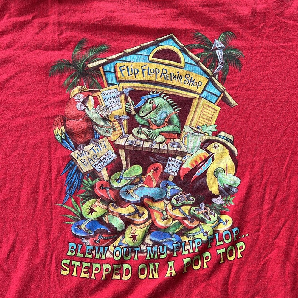 Jimmy Buffet grand Turk Flip Flop Repair Shop XXL